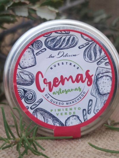 Crema de Queso Artesana con PIMIENTO VERDE